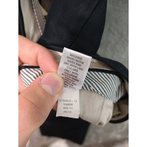 Banana Republic Pants Mens 40x32 Black Chino Dawson Wide Leg Flat Front Cotton - Picture 9 of 10